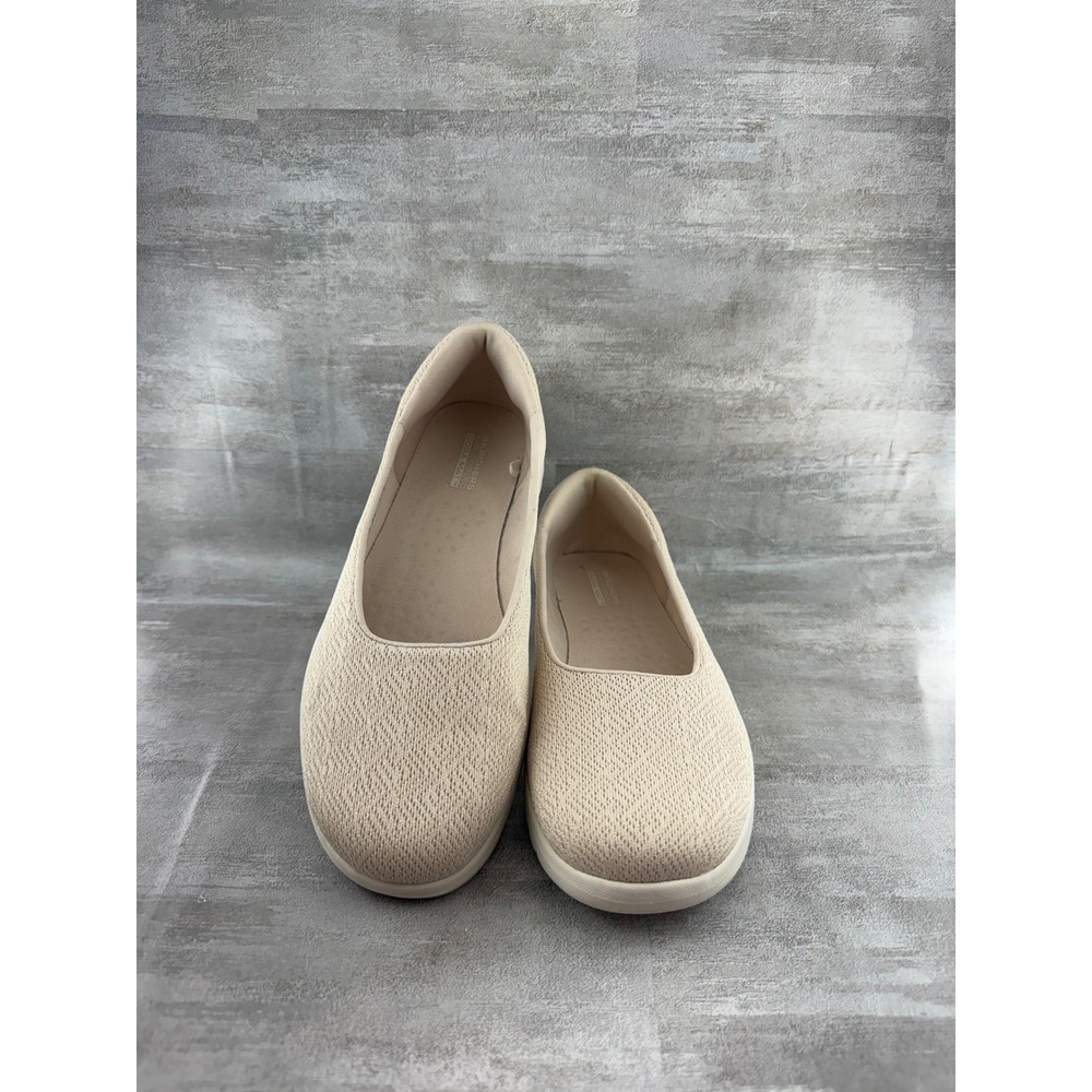 Skechers On-The-Go Flex Ashore Natural Beige Slip On Flats 136530 Women Sz 8.5
